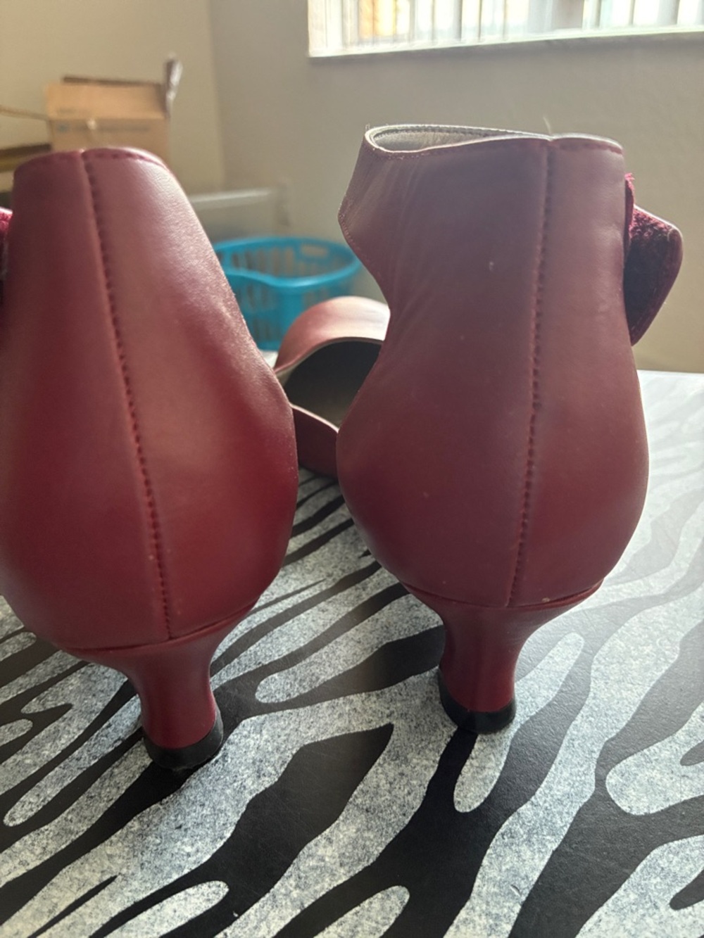 Array Red Ankle-Strap Heels - Picture 6 of 15